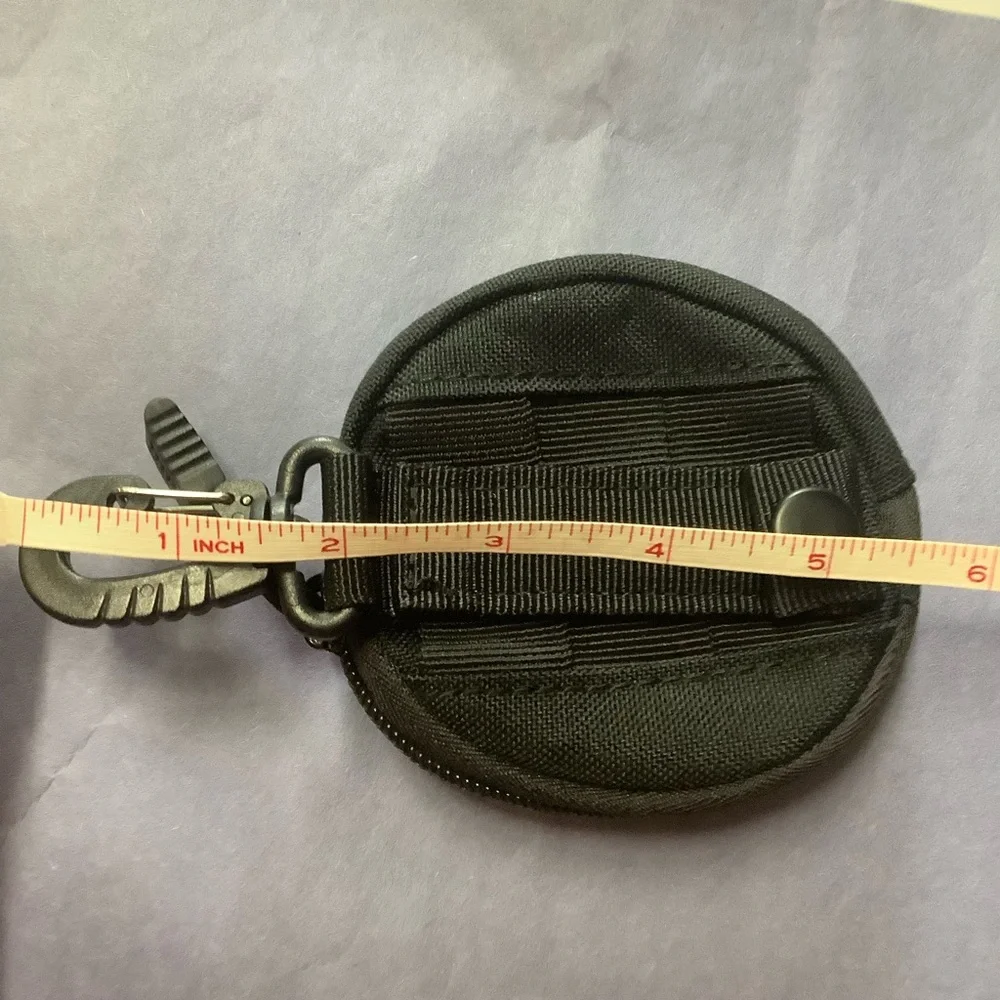 Black Portable Earbud Electronics or Keys Accessory Pouch